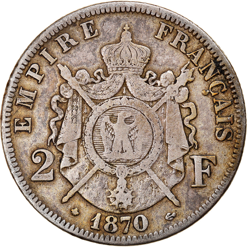 Münze, Frankreich, Napoleon III, Napoléon III, 2 Francs, 1870, Paris, S+