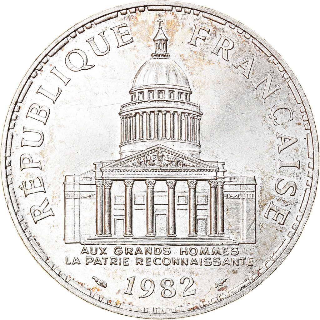 Munten, Frankrijk, Panthéon, 100 Francs, 1982, Paris, PR+, Zilver, KM:951.1