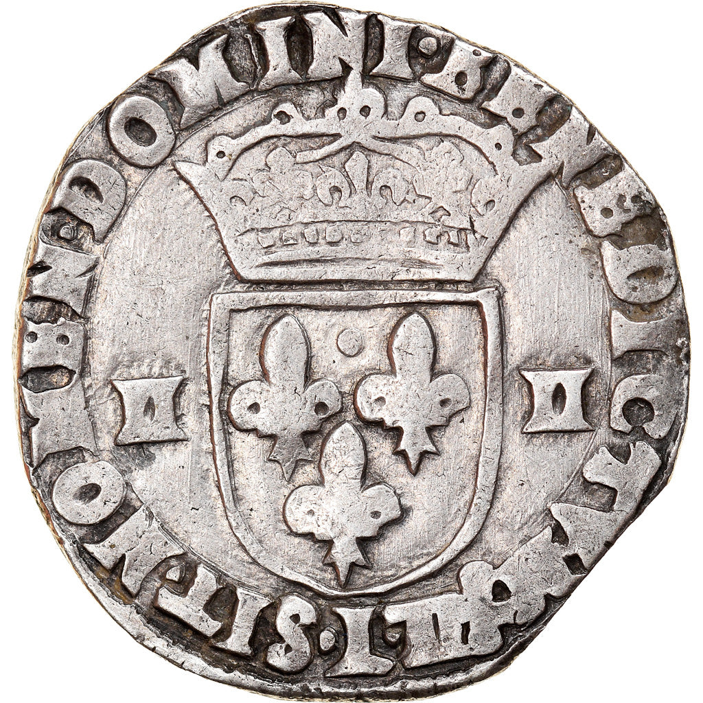 Moeda, França, Louis XIII, 1/4 Écu à la croix, 1/4 Ecu, 1613, Bayonne