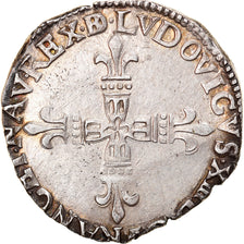 Coin, France, Louis XIII, 1/4 Écu de Béarn, 1/4 Ecu, 1611, Morlaas, EF(40-45)