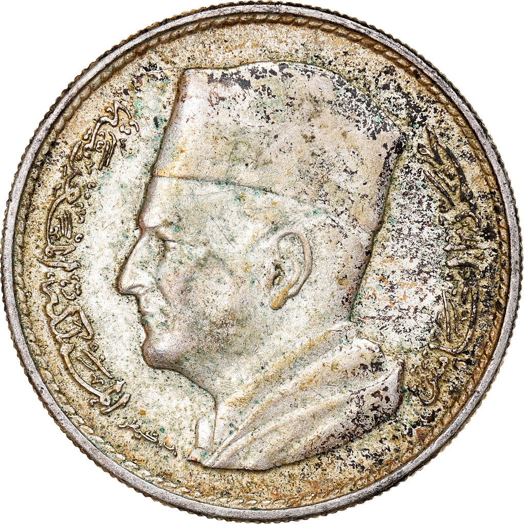 Moeda, Marrocos, Mohammed V, Dirham, 1960, Paris, EF(40-45), Prata, KM:55