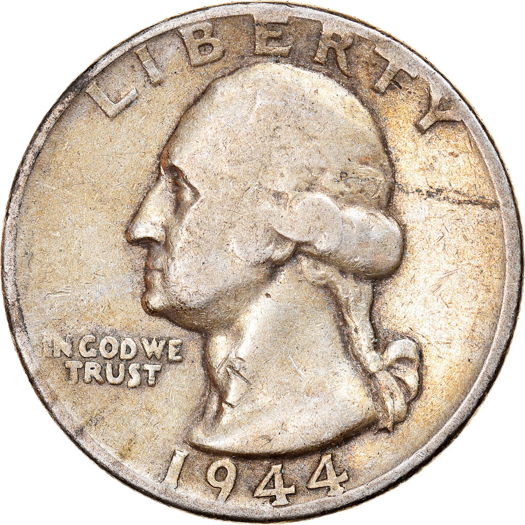 Coin, United States, Washington Quarter, Quarter, 1944, U.S. Mint, Philadelphia