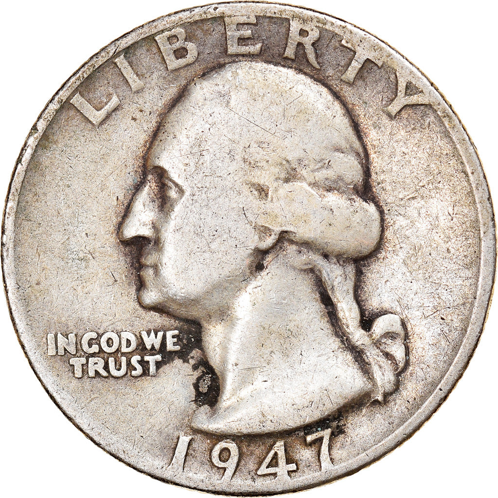 Moneta, USA, Washington Quarter, Quarter, 1947, U.S. Mint, Denver, EF(40-45)