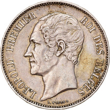 Moneta, Belgio, Leopold I, 5 Francs, 5 Frank, 1851, with point, BB, Argento