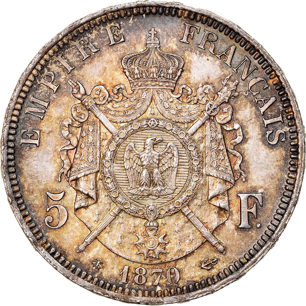 Münze, Frankreich, Napoleon III, Napoléon III, 5 Francs, 1870, Paris, UNZ