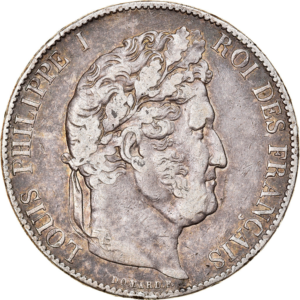 Moneta, Francia, Louis-Philippe, 5 Francs, 1848, Paris, MB+, Argento, KM:749.1