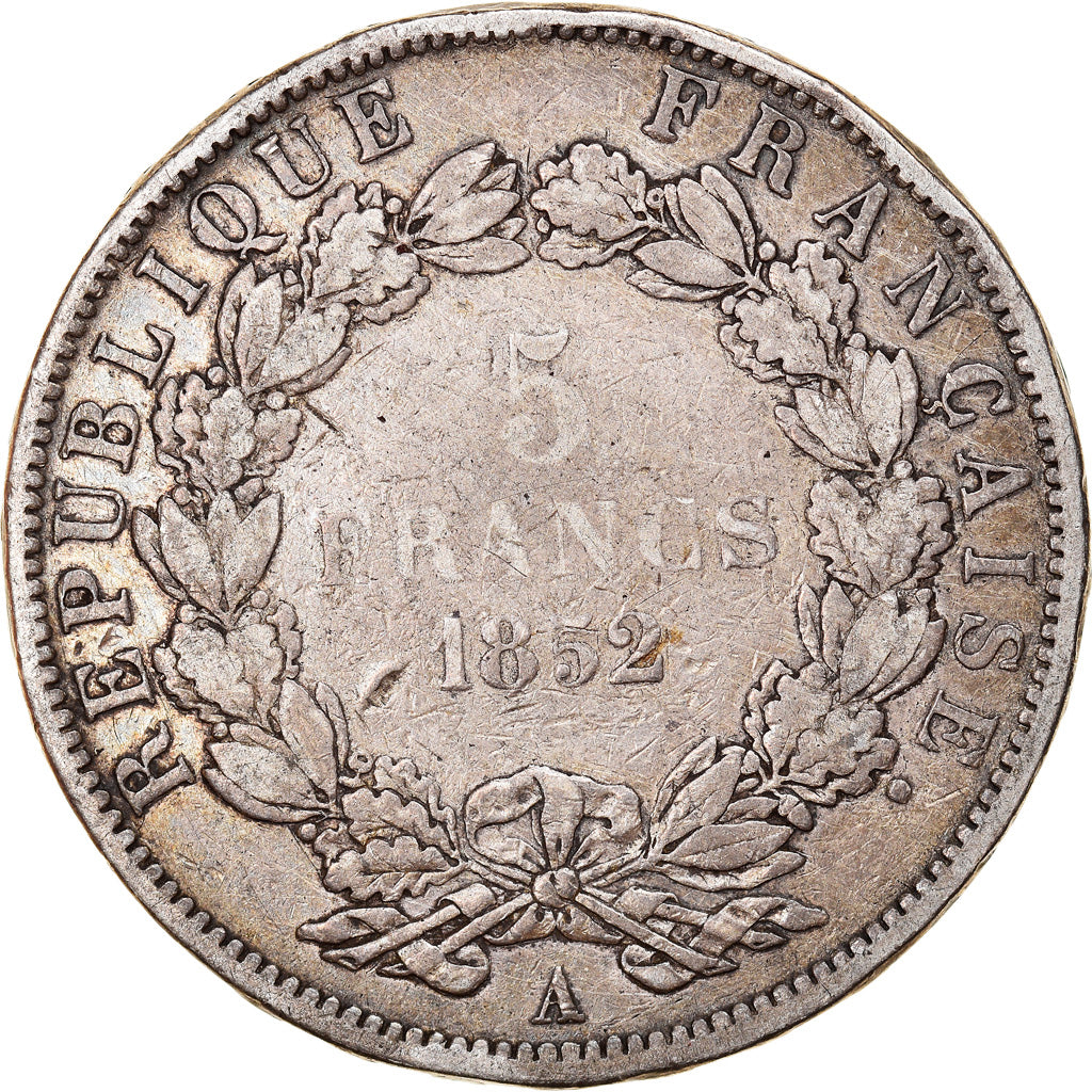 Moneta, Francja, Napoléon III, 5 Francs, 1852, Paris, VF(20-25), Srebro