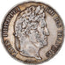 Moneta, Francia, Louis-Philippe, 5 Francs, 1842, Rouen, MB+, Argento, KM:749.2