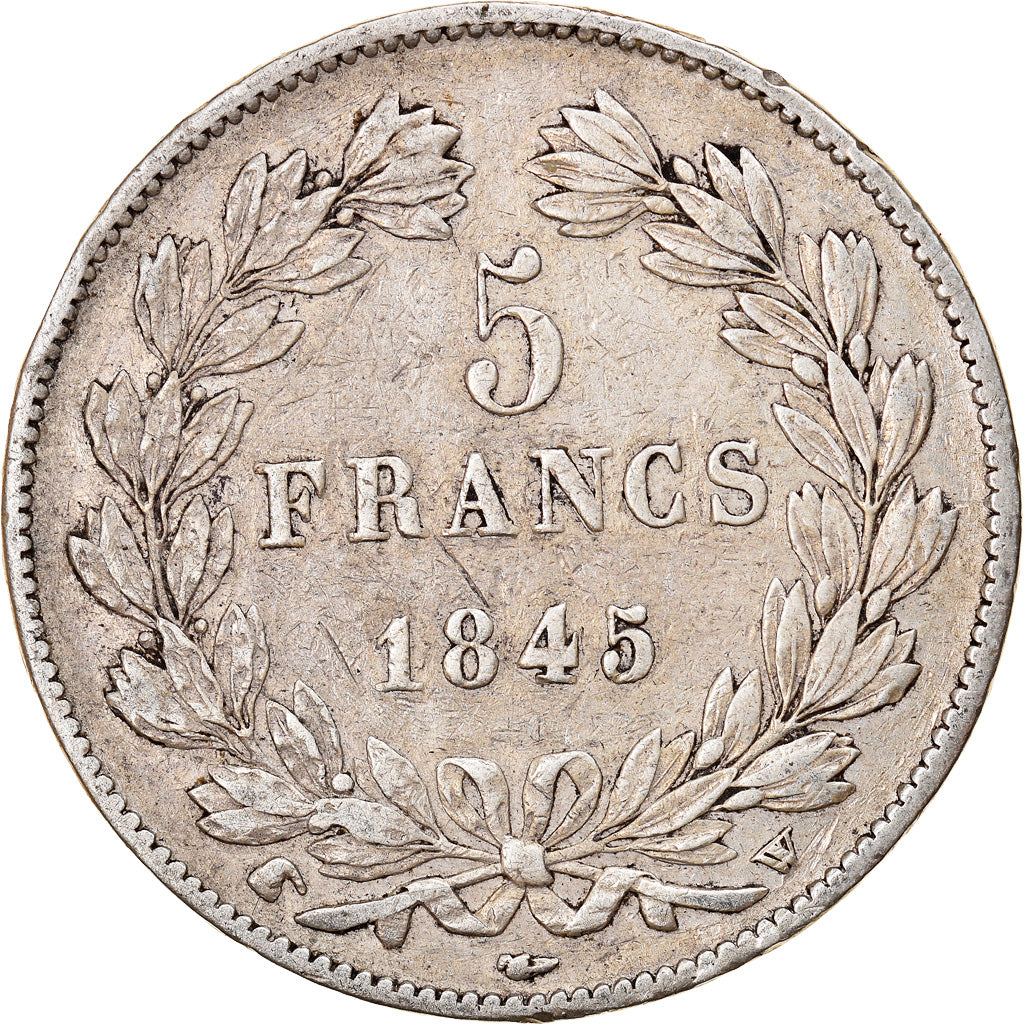 Coin, France, Louis-Philippe, 5 Francs, 1845, Lille, VF(30-35), Silver