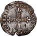 Coin, France, Charles X, 1/4 d'écu à la croix de face, 1595, Dinan, VF(20-25)