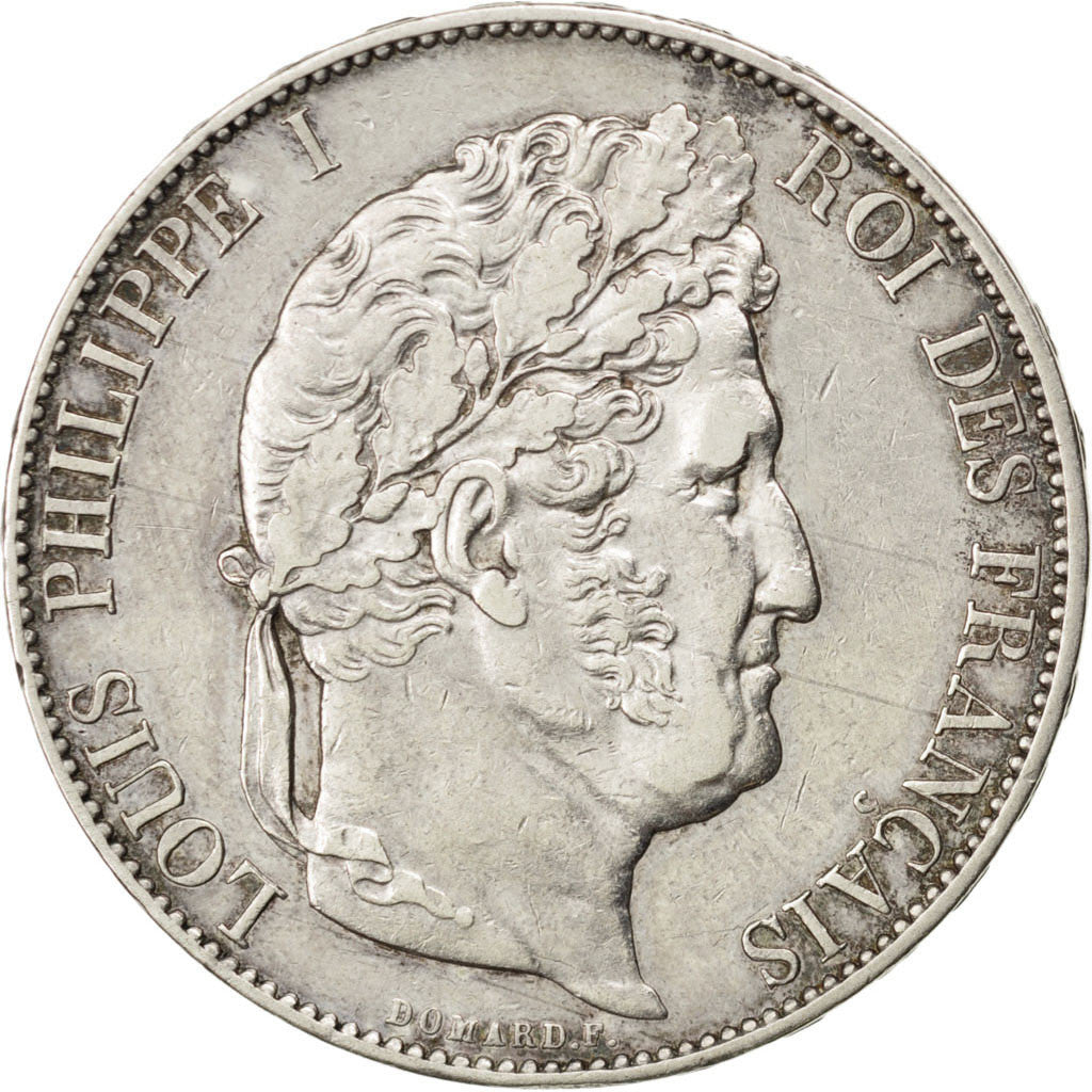 Coin, France, Louis-Philippe, 5 Francs, 1847, Paris, EF(40-45), Silver