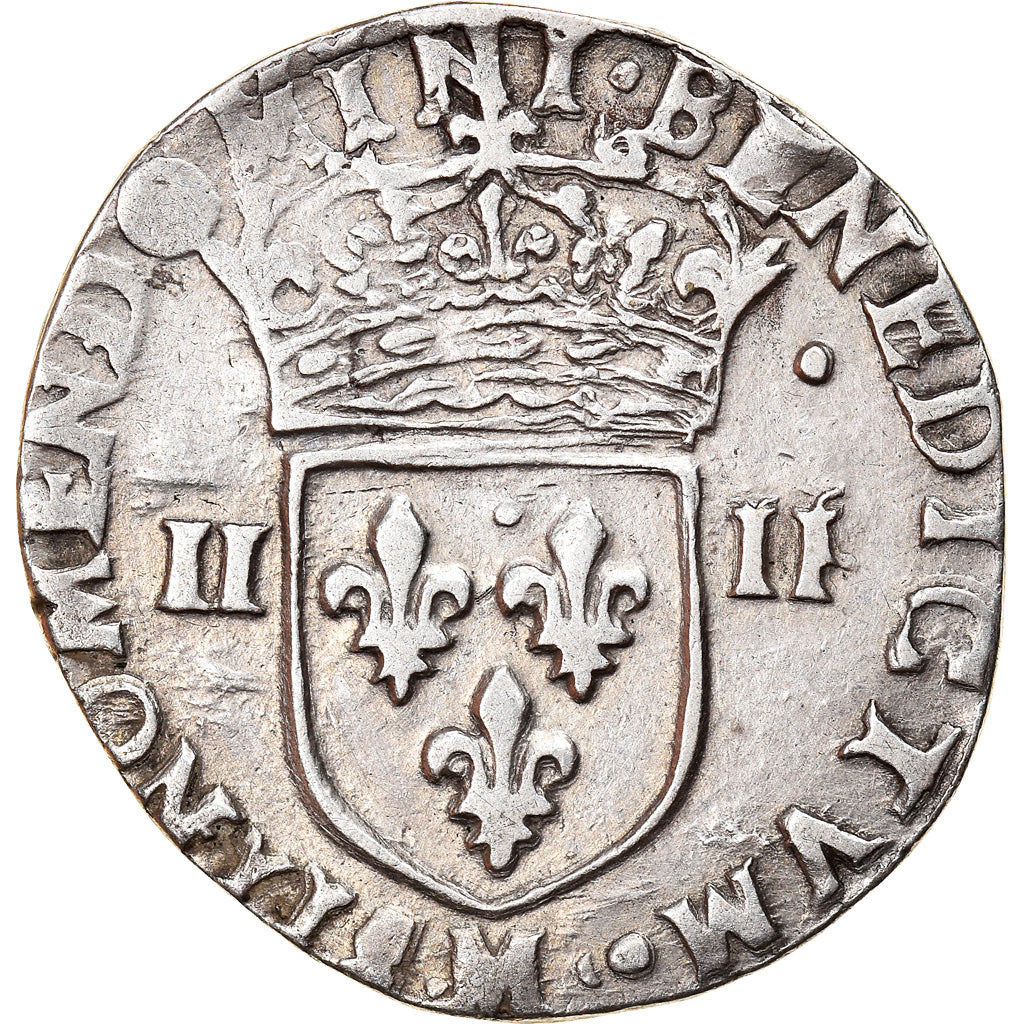 Münze, Frankreich, Henri III, 1/4 d'écu à la croix de face, 1587, Toulouse