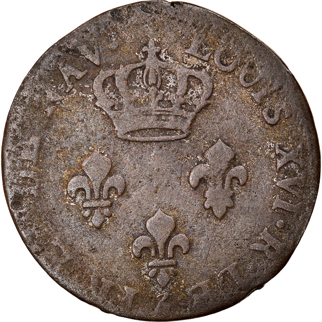 Moneta, ISLE DE BOURBON, Louis XVI, 3 Sous, 1779, Paris, MB, Biglione, KM:1