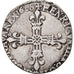 Munten, Frankrijk, Henri IV, 1/4 Ecu, 1608, Nantes, ZF, Zilver, Sombart:4678