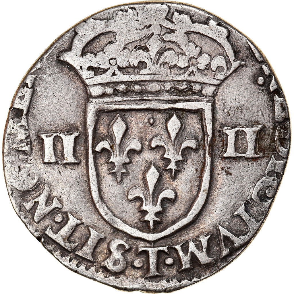 Munten, Frankrijk, Henri IV, 1/4 Ecu, 1608, Nantes, ZF, Zilver, Sombart:4678