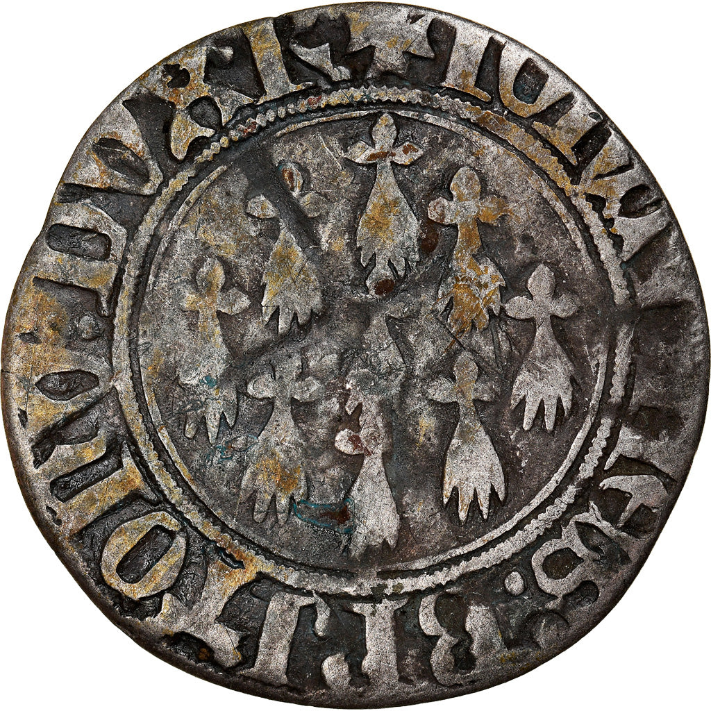 Monnaie, France, Bretagne, Jean V, Blanc aux 9 mouchetures, 1399-1442, Rennes