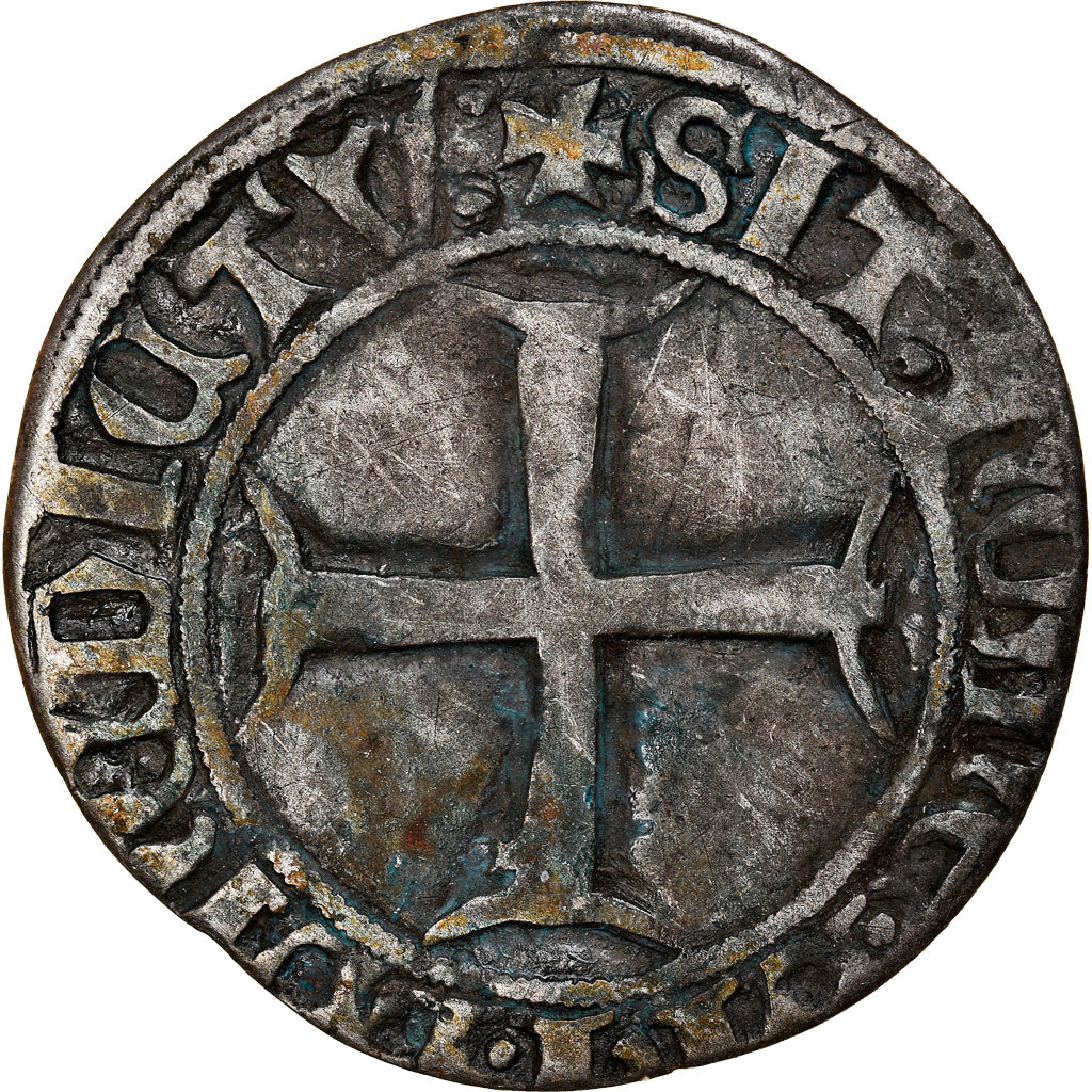 Monnaie, France, Bretagne, Jean V, Blanc aux 9 mouchetures, 1399-1442, Rennes