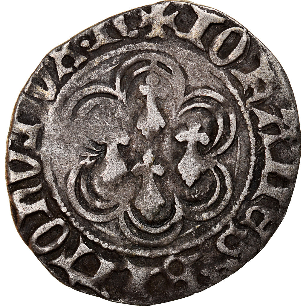 Coin, France, Bretagne, Jean V, Blanc aux 4 mouchetures, 1399-1442, Nantes