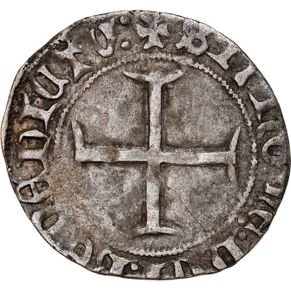 Coin, France, Bretagne, Jean V, Blanc aux 4 mouchetures, 1399-1442, Nantes