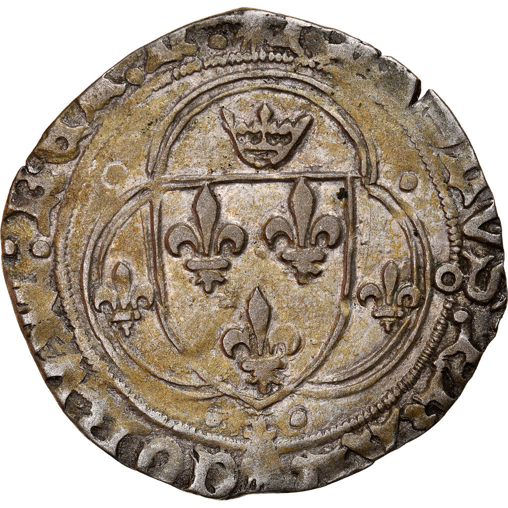 Monnaie, France, Bretagne, Charles VIII, Blanc de Bretagne, Nantes, TTB, Billon