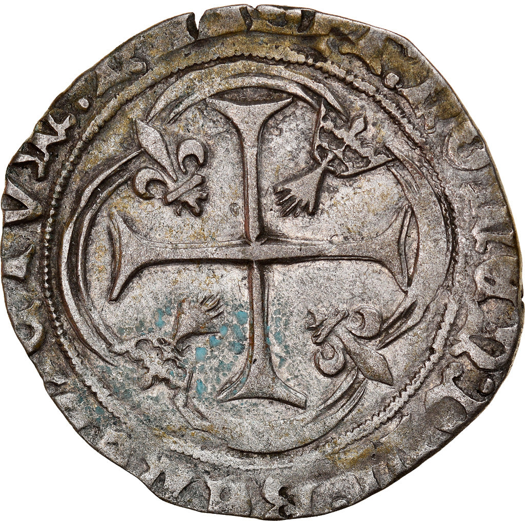 Monnaie, France, Bretagne, Charles VIII, Blanc de Bretagne, Nantes, TTB, Billon