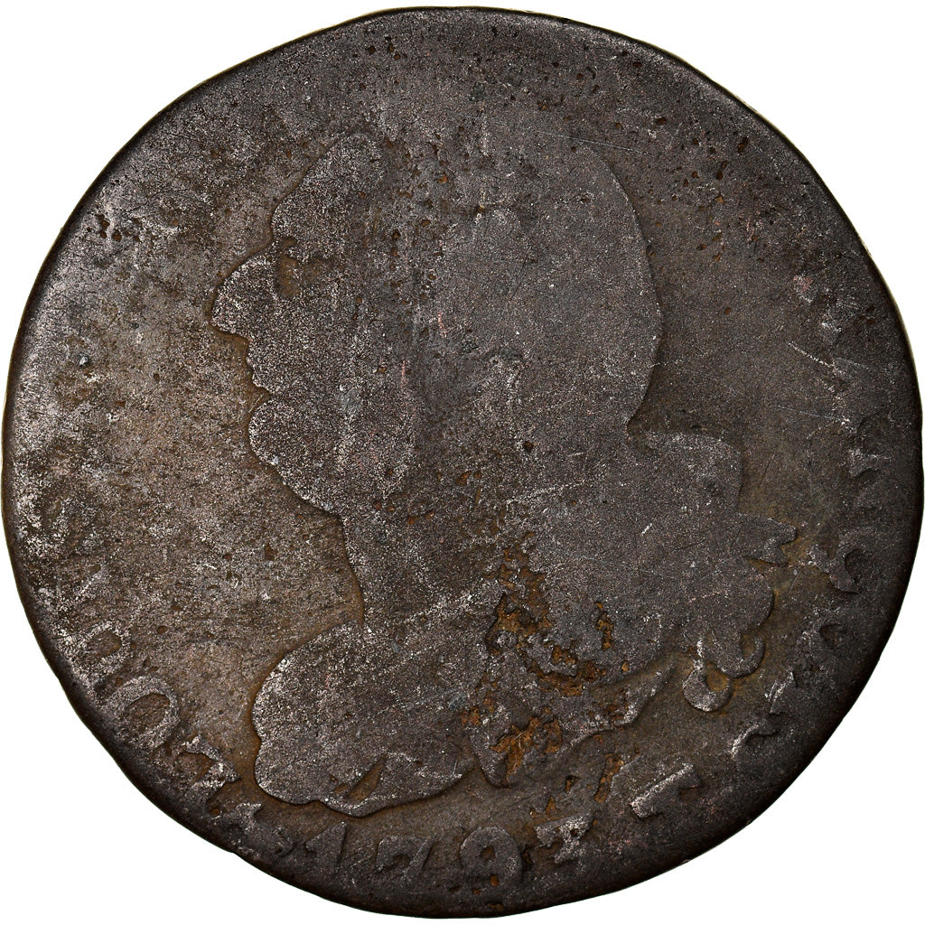 Coin, France, 6 deniers françois, 6 Deniers, 1793, Nantes, F(12-15), Bronze