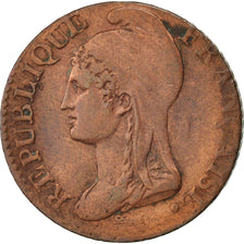 Munten, Frankrijk, Dupré, 5 Centimes, 1796, Paris, FR+, Bronze, KM:635.1