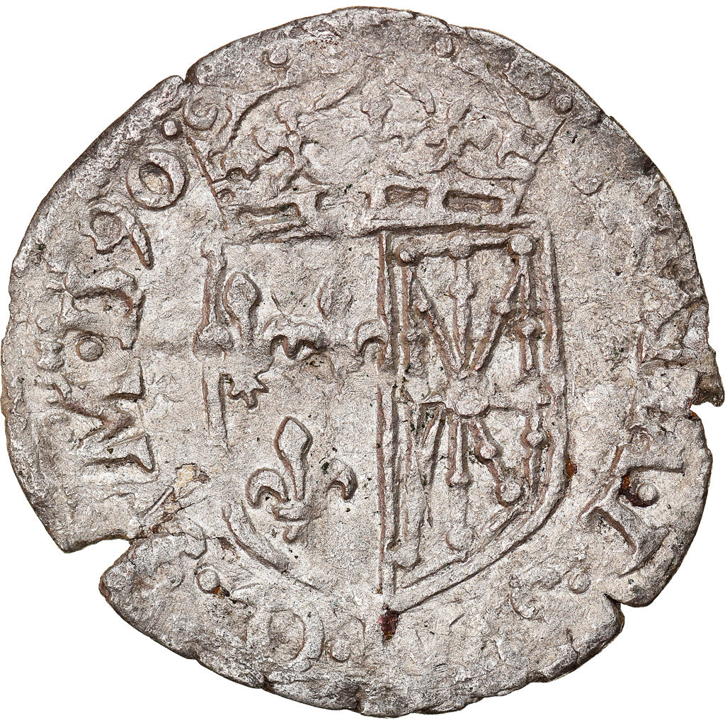 Coin, France, Douzain de Navarre, 1590, Saint-Palais, VF(20-25), Billon