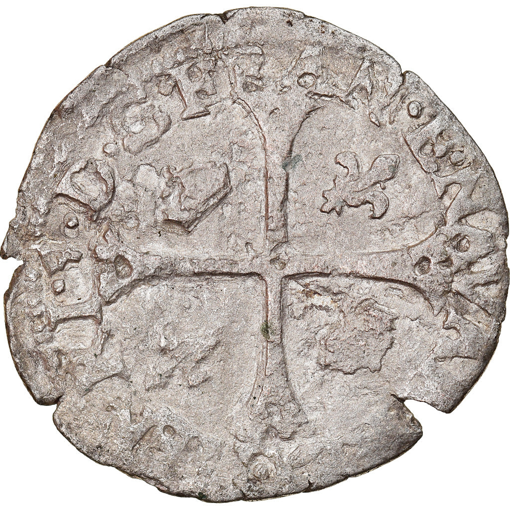 Coin, France, Douzain de Navarre, 1590, Saint-Palais, VF(20-25), Billon
