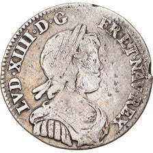 Moneta, Francja, Louis XIV, 1/12 Ecu à la mèche courte, 1644, Paris