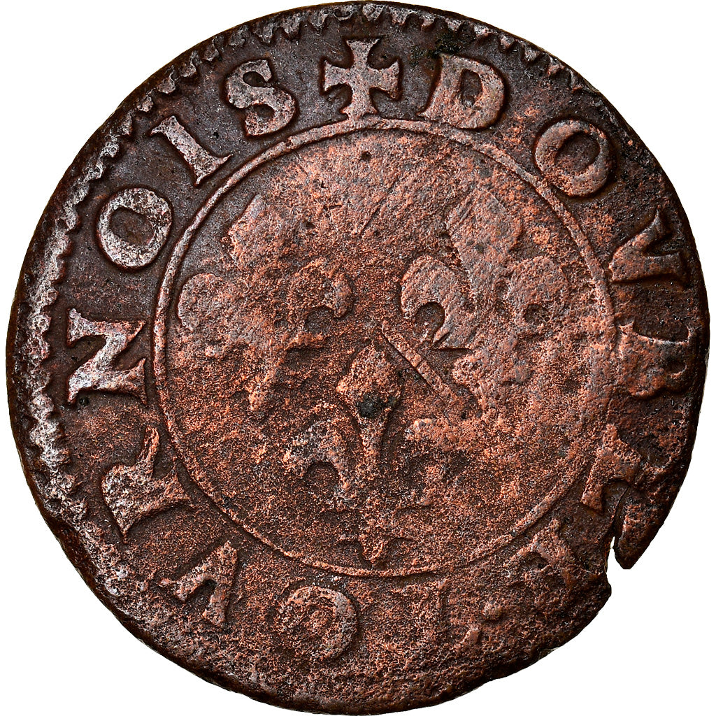 Münze, Frankreich, CHÂTEAU-REGNAULT, Double Tournois, S, Kupfer, CGKL:674