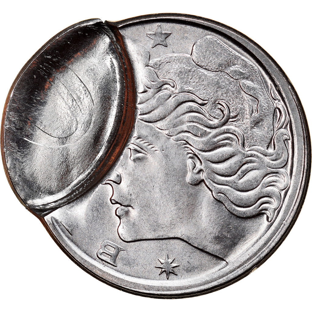 Munten, Brazilië, 20 Centavos, 1977, error partial brockage, PR, Stainless