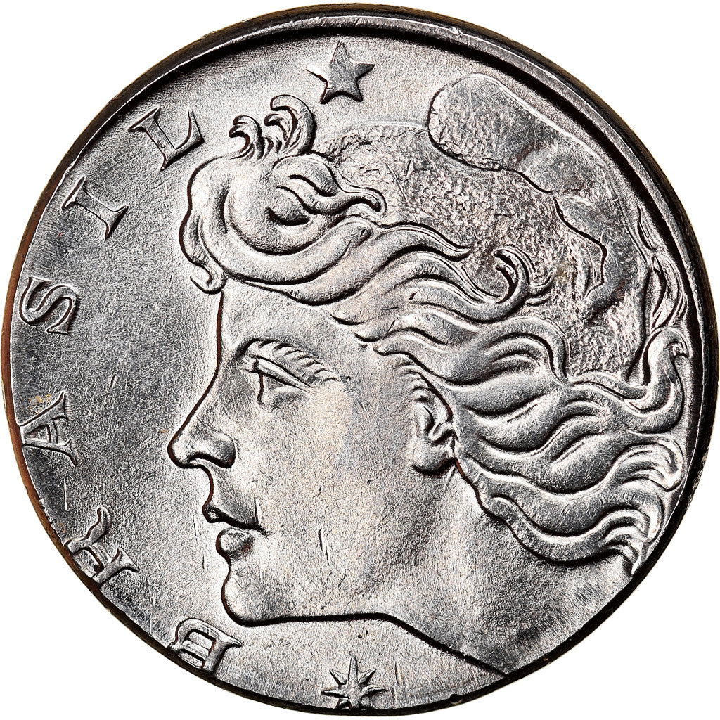 Moneta, Brasile, 20 Centavos, 1977, planchet error, SPL-, Acciaio inossidabile