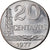 Moeda, Brasil, 20 Centavos, 1977, planchet error, AU(55-58), Aço Inoxidável