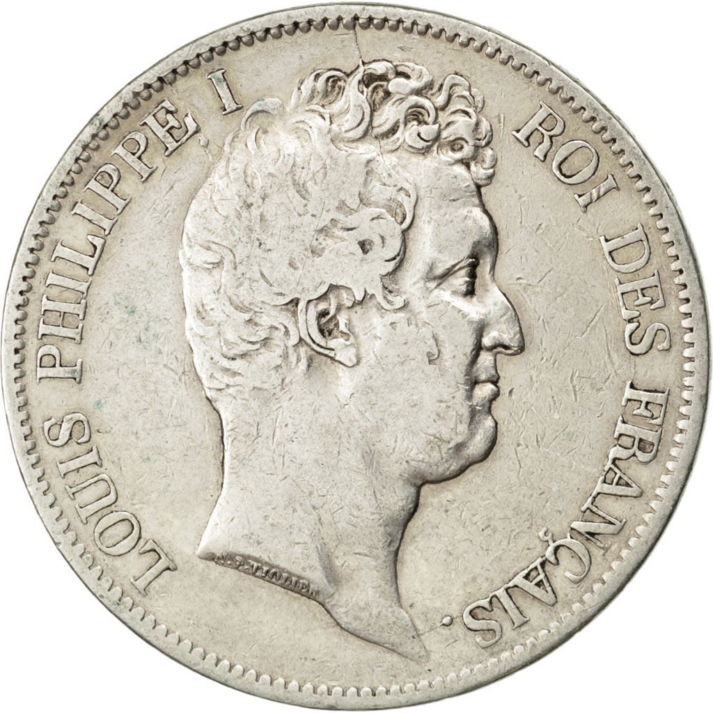 Louis Philippe I, 5 Francs tête nue 1830 B, KM 735.2