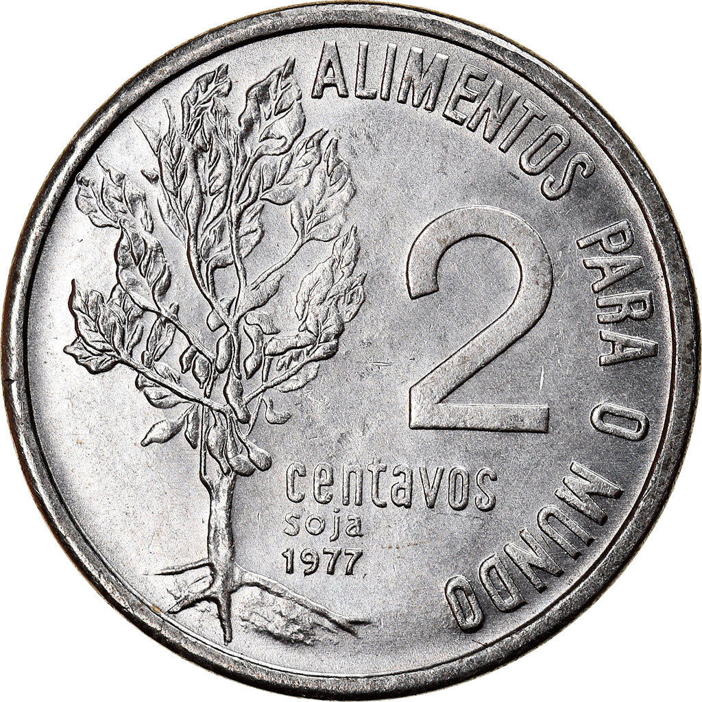 Monnaie, Brésil, 2 Centavos, 1977, FAO, SUP, Stainless Steel, KM:586