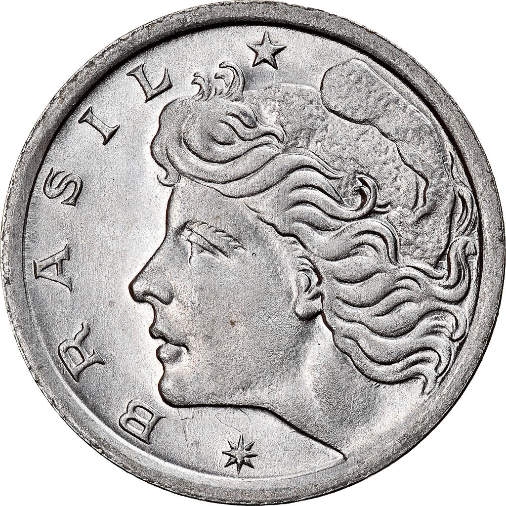 Moneda, Brasil, 2 Centavos, 1977, FAO, EBC, Acero inoxidable, KM:586