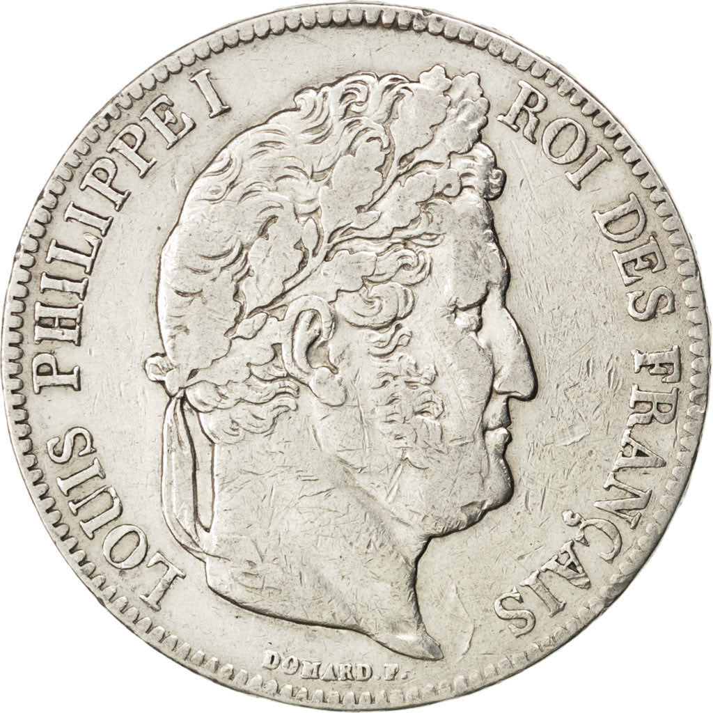 Moneta, Francia, Louis-Philippe, 5 Francs, 1840, Rouen, BB, Argento, KM:749.2