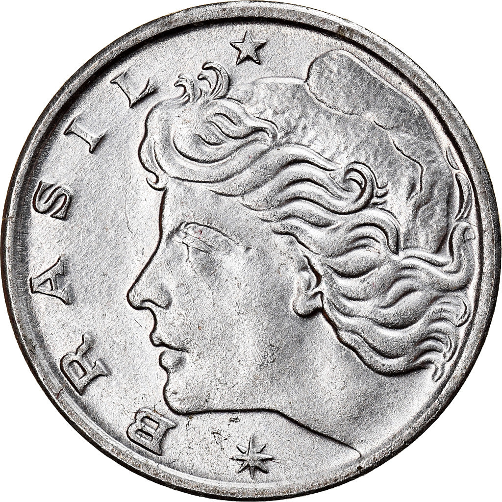Moneda, Brasil, Centavo, 1977, FAO, EBC, Acero inoxidable, KM:585