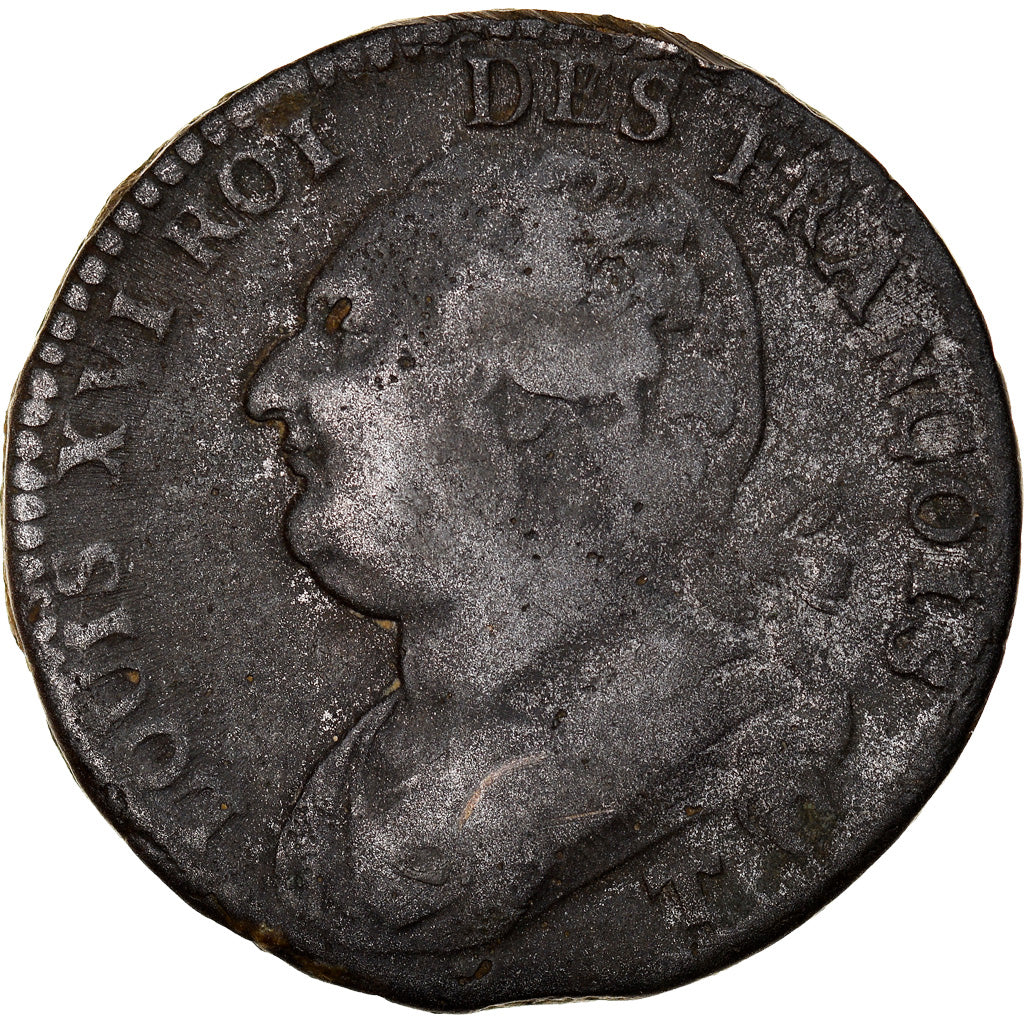 Coin, France, 12 deniers françois, 12 Deniers, 1792, Nantes, VF(20-25), Bronze