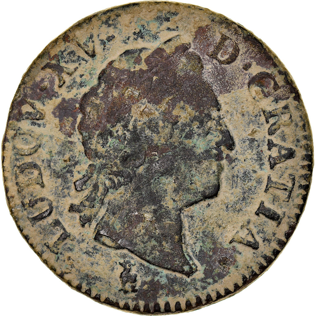 Münze, Frankreich, Louis XV, Sol à la vieille tête, Sol, 1772, Troyes, S+