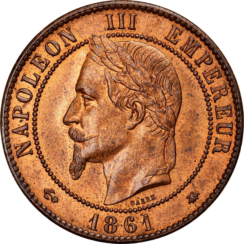 Coin, France, Napoleon III, Napoléon III, 10 Centimes, 1861, Paris, MS(60-62)