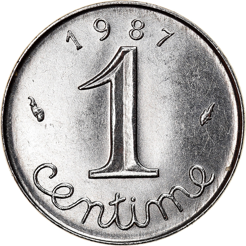 Coin, France, Épi, Centime, 1987, Paris, MS(63), Stainless Steel, KM:928