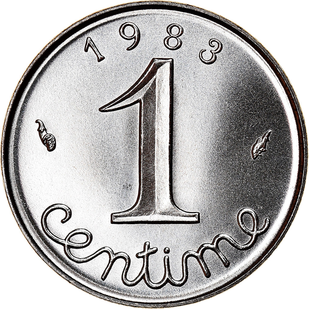 Munten, Frankrijk, Épi, Centime, 1983, Paris, UNC, Stainless Steel, KM:928