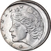 Coin, Brazil, 10 Centavos, 1976, error off center strike, AU(55-58), Stainless