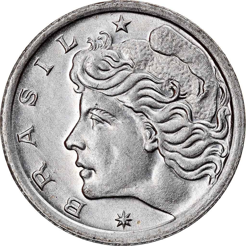 Moneta, Brasile, 2 Centavos, 1976, FAO, SPL-, Acciaio inossidabile, KM:586