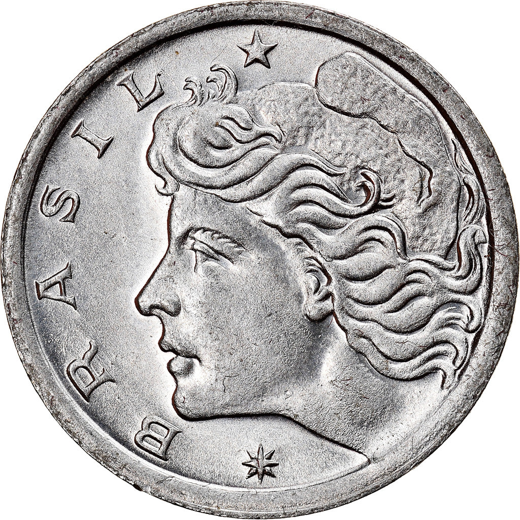 Moneta, Brasile, 2 Centavos, 1976, FAO, SPL-, Acciaio inossidabile, KM:586