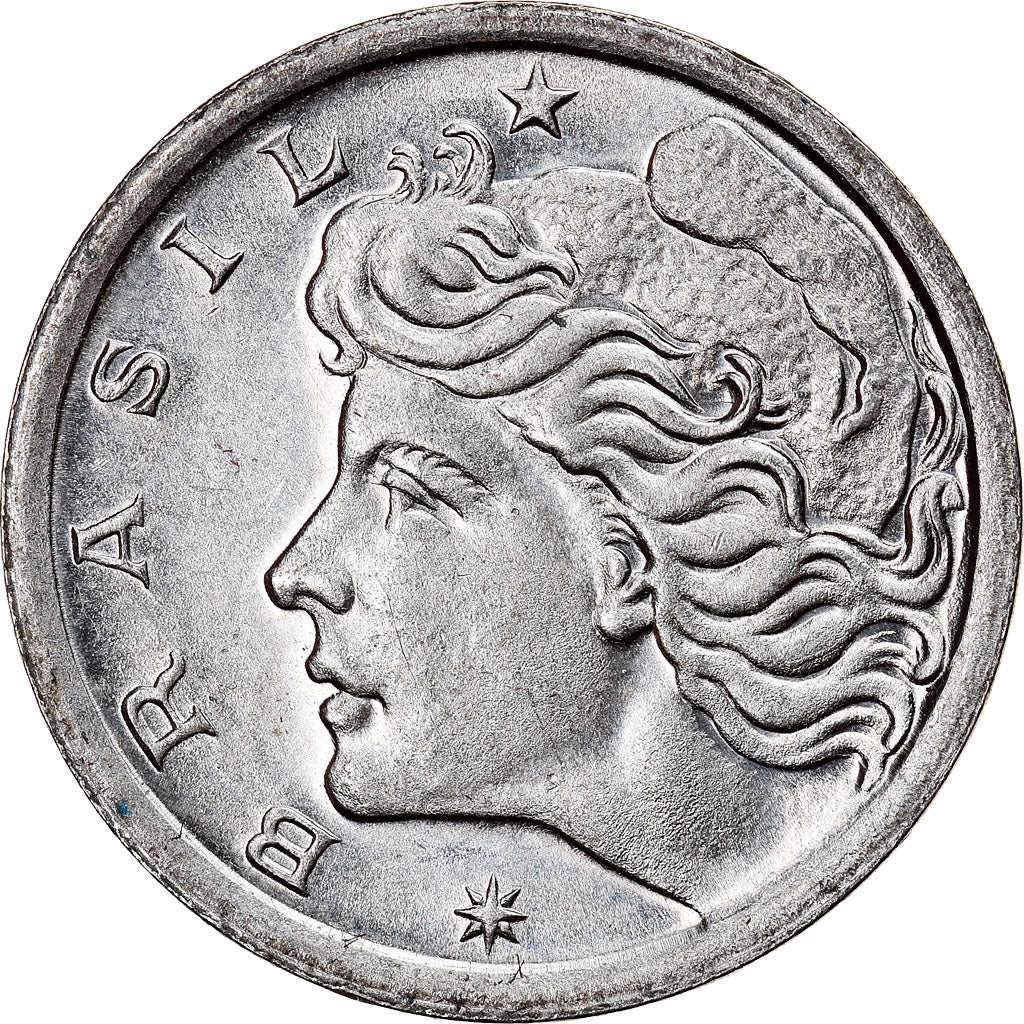 Moneta, Brasile, 2 Centavos, 1976, FAO, SPL-, Acciaio inossidabile, KM:586