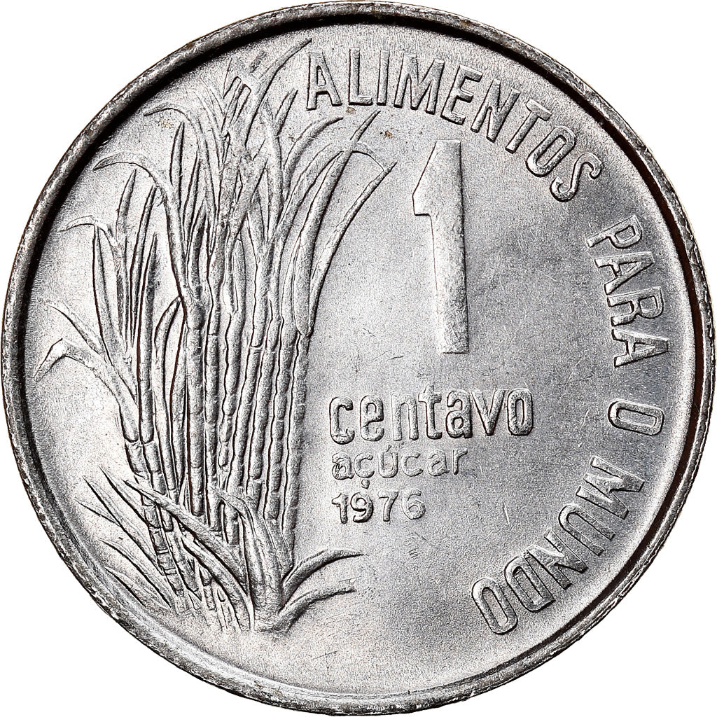 Munten, Brazilië, Centavo, 1976, FAO, PR, Stainless Steel, KM:585