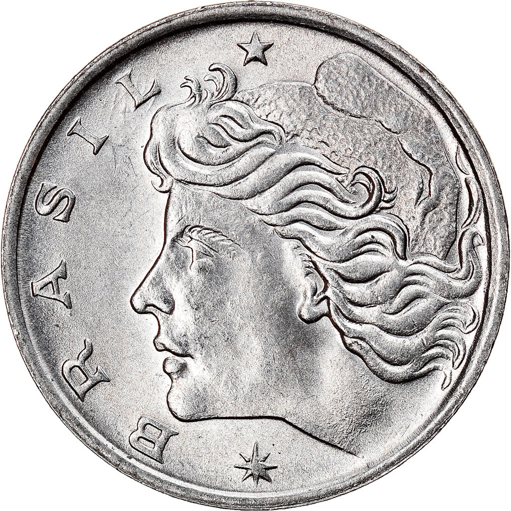 Moneta, Brasile, Centavo, 1976, FAO, SPL-, Acciaio inossidabile, KM:585
